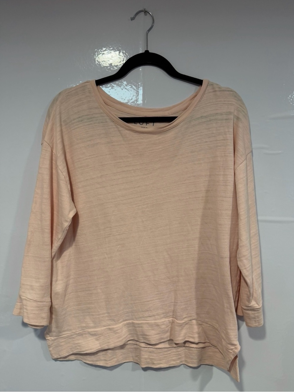 Light Peach Women's Loft Long-Sleeve Relaxed Top